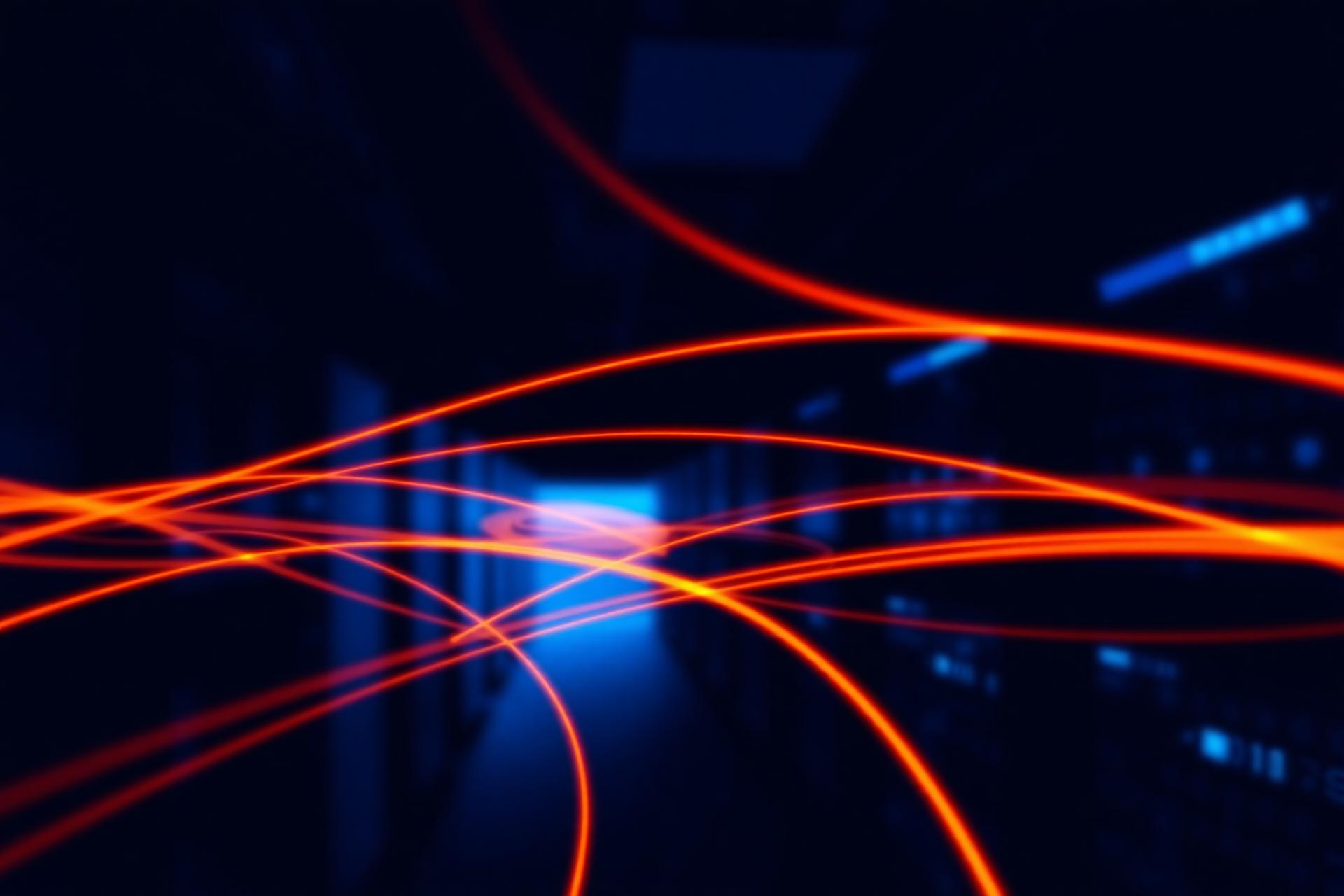 Enterprise data center with fiber optic network